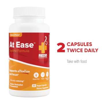Redd Remedies, at Ease, Supports Relaxation and Stress Resistance, 80 Vegan Capsules