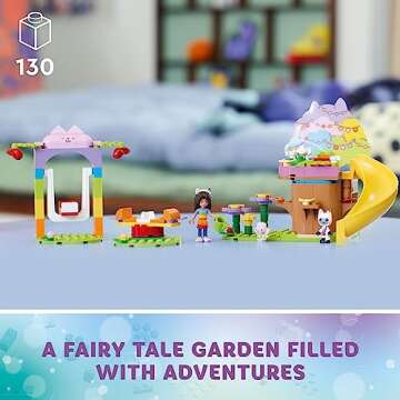LEGO Gabby's Dollhouse Kitty Fairy’s Garden Party 10787 Building Toy with Tree House, Swing, Slide...