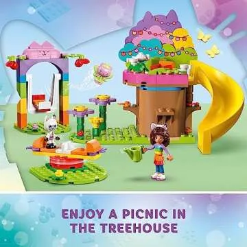 LEGO Gabby's Dollhouse Kitty Fairy’s Garden Party 10787 Building Toy with Tree House, Swing, Slide, and Merry-Go-Round, Includes Gabby and Pandy Paws, Birthday Gift, Sensory Toy for Kids Ages 4 and up