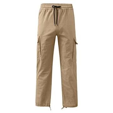 Mens Cargo Pants Casual Hiking Pants Loose Fit Outdoor Sports Jogger with Multi Pockets Classic Sweatpant