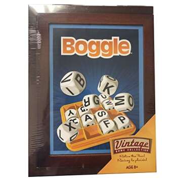 Hasbro Vintage Game Collection Wooden Box Board Game, Boggle – 2019 Version