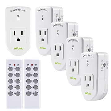 BN-LINK Wireless Remote Control Outlet Switch for Lights and Fans