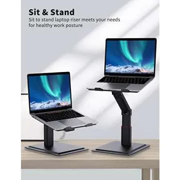 SOUNDANCE Adjustable Laptop Stand - Ergonomic Metal Riser