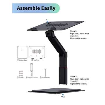 SOUNDANCE Adjustable Laptop Stand - Ergonomic Metal Riser
