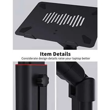 SOUNDANCE Adjustable Laptop Stand - Ergonomic Metal Riser