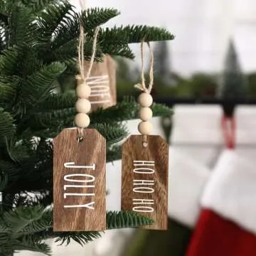 12PCS Christmas Stocking Wooden Tags for Holiday Cheer