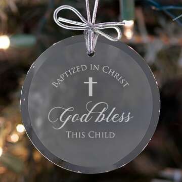 Lifetime Creations Baby Baptism Ornament: Baptism Gift for Boy or Girl, Christening Ornament, Regalo...