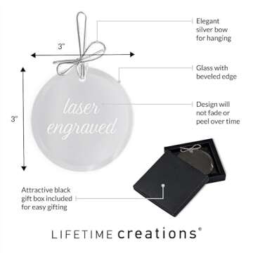 Lifetime Creations Baby Baptism Ornament: Baptism Gift for Boy or Girl, Christening Ornament, Regalo del Bautismo, Catholic Baptismal Present for Godchild Godson Goddaughter