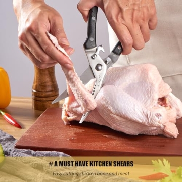 KUNIFU Poultry Shears Heavy Duty Kitchen Scissors for Easy Cutting
