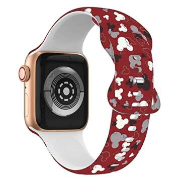 Cartoon Band Compatible with Apple Watch 38mm/40mm/41mm/42mm/44mm/45mm/46mm, Cute Bands Replacement for Apple Watch Series 10 9 8 7 6 5 4 3 SE2, Silicone iWatch Band for Women Men