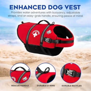 Paws Aboard Dog Life Jacket - Neoprene Safety Vest for Dogs