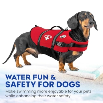 Paws Aboard Dog Life Jacket - Neoprene Safety Vest for Dogs