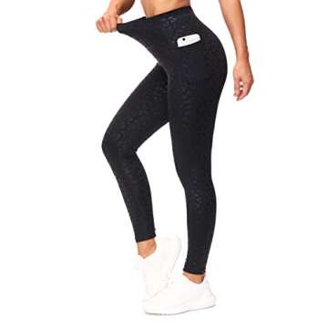 THE GYM PEOPLE Tummy Control Workout Leggings with Pockets High Waist Athletic Yoga Pants for Women ...