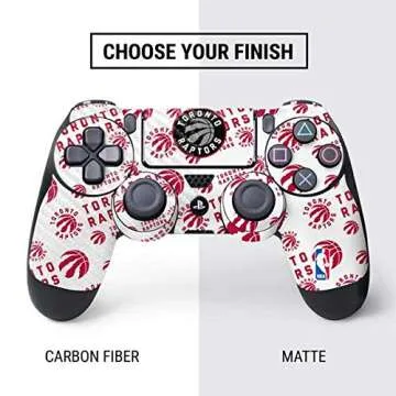 Skinit Decal Gaming Skin Compatible with PS4 Controller - Officially Licensed NBA Toronto Raptors Logo Blast Design