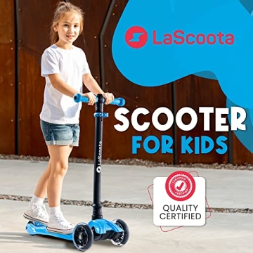 LaScoota 2-in-1 Kids Kick Scooter with LED Lights