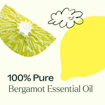 Plant Therapy Bergamot Essential Oil 100% Pure, Undiluted, Natural, Therapeutic Grade 10 mL (1/3 oz)