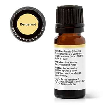 Plant Therapy Bergamot Essential Oil 100% Pure, Undiluted, Natural, Therapeutic Grade 10 mL (1/3 oz)