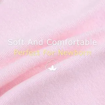 Newborn Baby Girl Hat Cotton Baby Bow Beanie Preemie Hats Spring Infant Hats for Girls 0-12 Months (White+Pink, Preemie)
