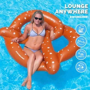 Swimline Giant Pretzel Float for Pool Fun and Relaxation