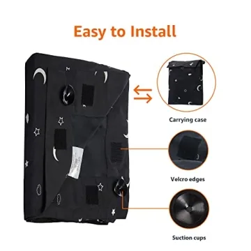 Portable Blackout Curtains with Suction Cups for Sleep