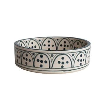 Elegant Hand-Painted Stoneware Pet Bowl for Stylish Pets