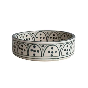 Elegant Hand-Painted Stoneware Pet Bowl for Stylish Pets