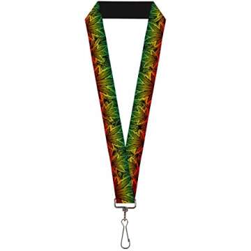 Buckle-Down Lanyard - Vibrant Weed Design for Every Occasion