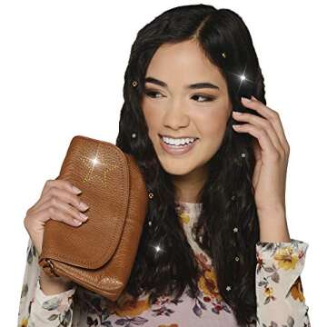 Blinger Dazzling Clear Gem Refill Set - 180 Clear Round Gems in 3 Sizes (4mm, 6mm, 7mm) - Hair & Fashion Glam Styling Refill Set - All Ages