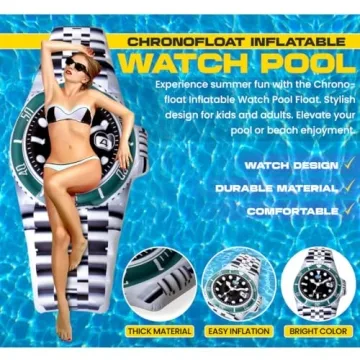 Chronofloat Inflatable Watch Pool Float for Summer Fun