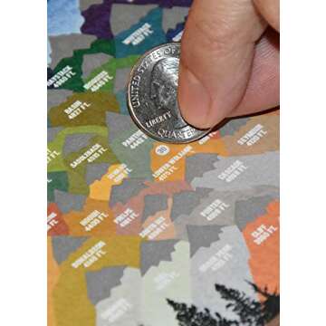 NY'S CENTENNIAL 46 ADK High Peaks Scratch Off Art Print