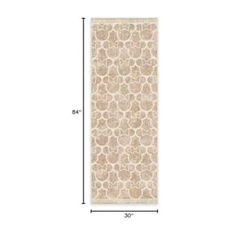 RUGGABLE x Disney Washable 2x7 Runner Rug, Mickey Trellis Pink, Premium Rugs for Hallway, Kitchen, Entryway, Living Room, Bedroom, Office with Gripper Non Slip Pad