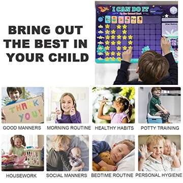 BBplusDD Reward Chart for Kids Encourages Good Behavior