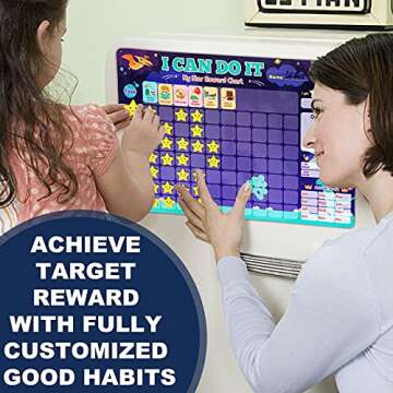 BBplusDD Reward Chart for Kids Encourages Good Behavior