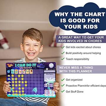 BBplusDD Reward Chart for Kids Encourages Good Behavior