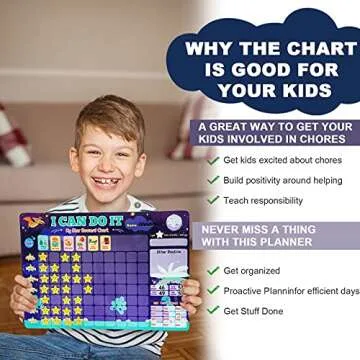 BBplusDD Reward Chart for Kids Encourages Good Behavior