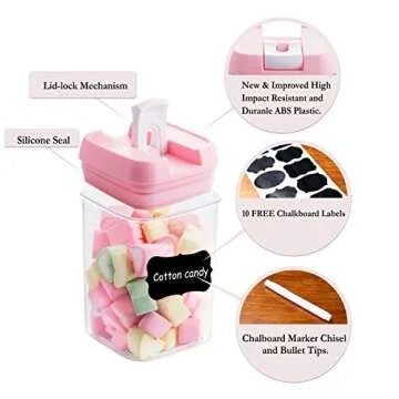 Pink Airtight Food Storage Containers for Stylish Kitchen
