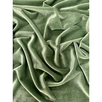 Princess SAGE Stretch Velvet Fabric for Creative Projects