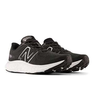 New Balance Women's Fresh Foam X Evoz V3 Running Shoe, Black/Silver Metallic, 10