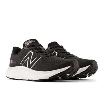 New Balance Women's Fresh Foam X Evoz V3 Running Shoe, Black/Silver Metallic, 10