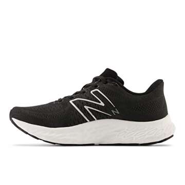 New Balance Women's Fresh Foam X Evoz V3 Running Shoe, Black/Silver Metallic, 10