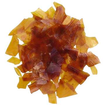 Dabria Dewaxed Orange Shellac Flakes - 4 oz for All Your Finishing Needs