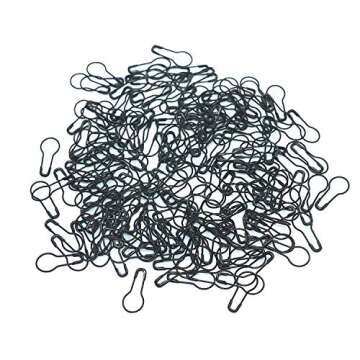 1000 Premium Metal Black Safety Pins for Crafts and DIY
