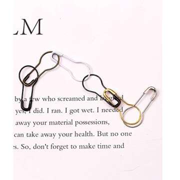 1000 Premium Metal Black Safety Pins for Crafts and DIY