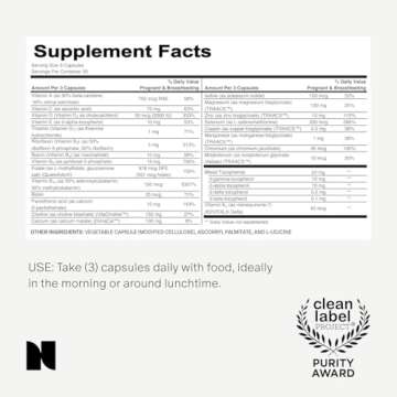 Needed. Multivitamin for Prenatal | Prenatal Multi Essentials Capsule- Pregnancy, Breastfeeding, Postpartum | Expertly-Formulated & Third-Party Tested, | 30-Day Supply