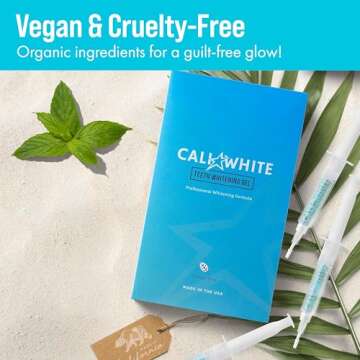 Cali White Teeth Whitening Gel Refills - 35% Carbamide Peroxide Formula - Vegan Organic Tooth Bleach...