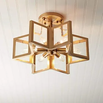 Possini Euro Design Casa Star Modern Ceiling Light Semi-Flush Mount Fixture