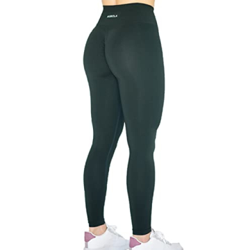 AUROLA Workout Leggings for Women Seamless Scrunch Tights Tummy Control Gym Fitness Girl Sport Activ...