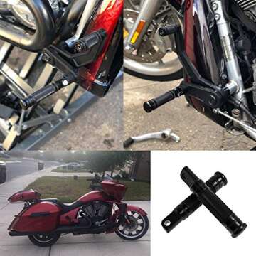 HDBUBALUS Motorcycle Foot Pegs for Harley Riders