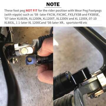 HDBUBALUS Motorcycle Foot Pegs for Harley Riders