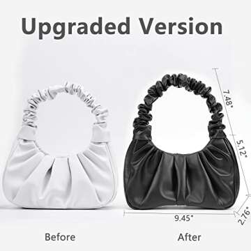 Y2K Purse Bags Chic Pouch Bag Vegan Leather Vintage Hobo Handbag Mini Shoulder Bag Underarm Bag Purse for Women